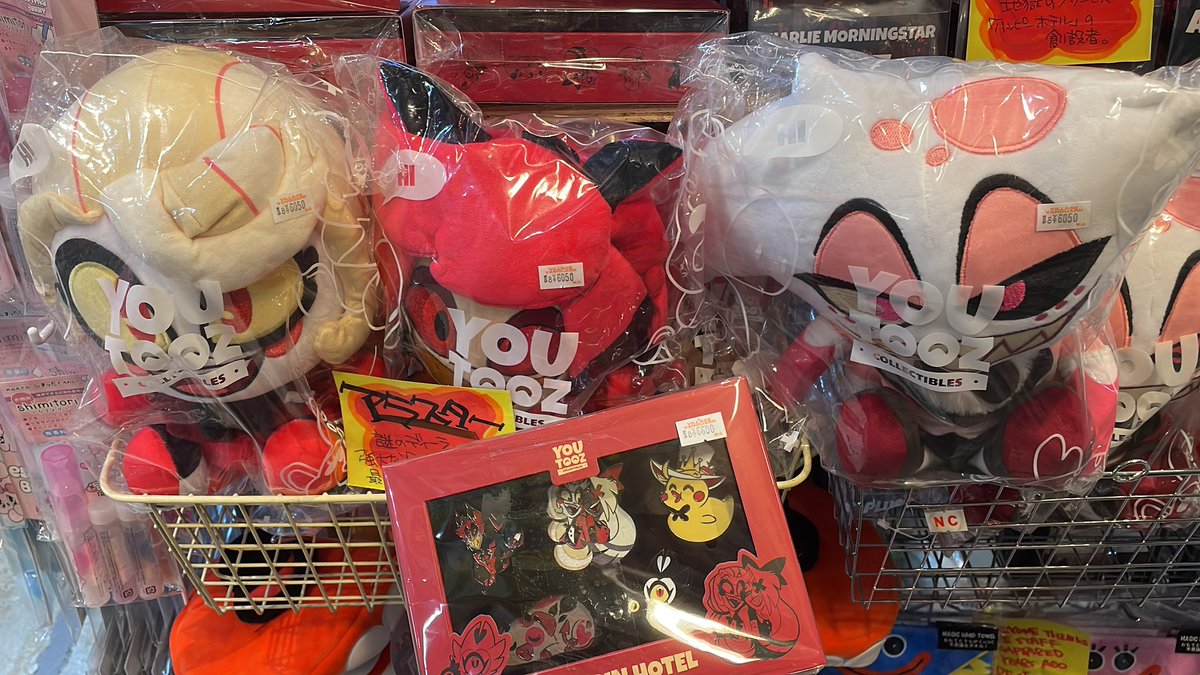 HazbinHotel 🏨😈 #ハズビンホテルへようこそ ピンズとぬいぐるみ入荷