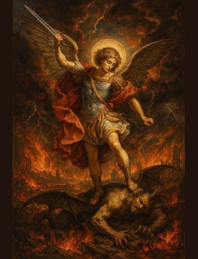 Mothermary0012's tweet photo. Saint Michael the archangel defend us in Battle https://t.co/jJov0VxS2e