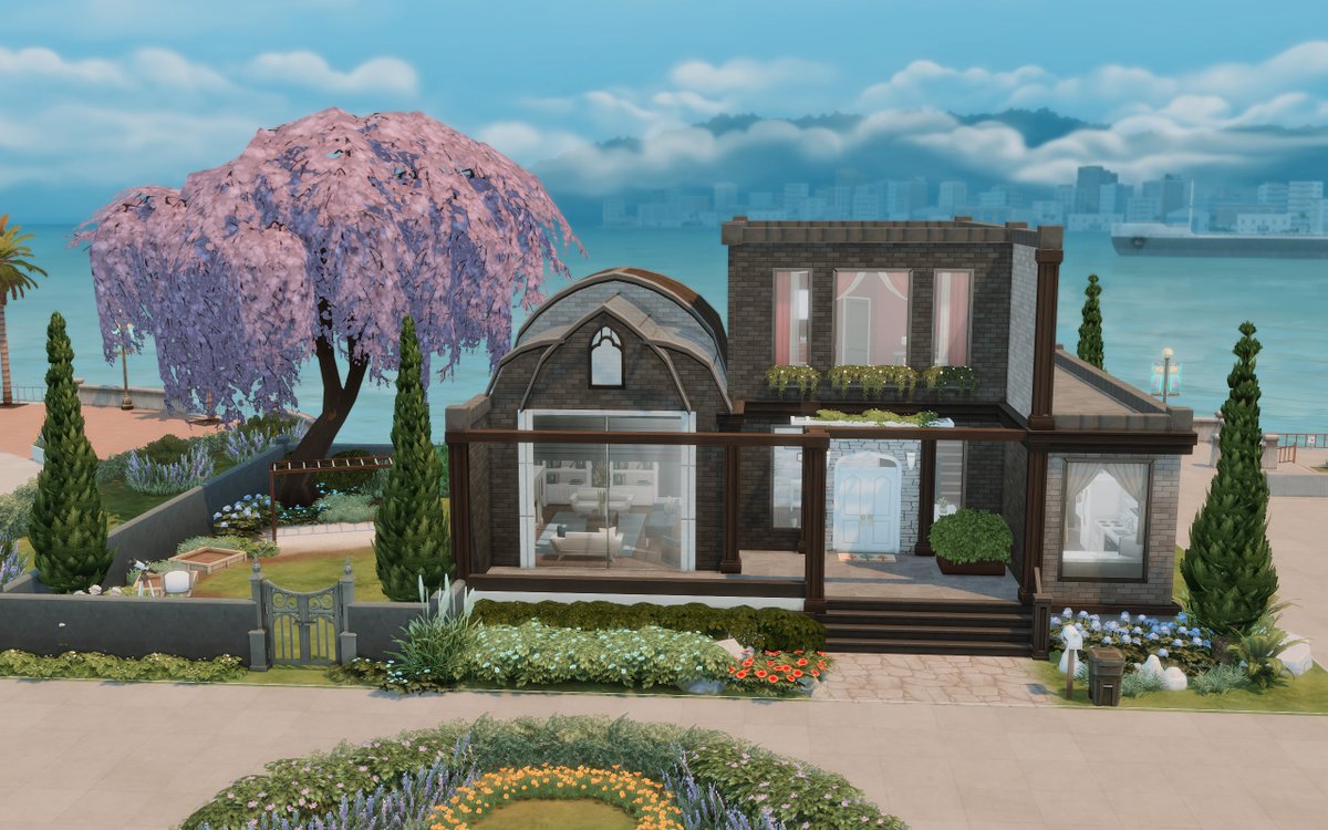 Beautiful basegame modern home 
On my gallery. ID: Niscenna
1 bed 2 bath - cozy with hobby rooms and nice space for growing your family
#sims4 #thesims #TheSims4 #ShowUsYourBuilds