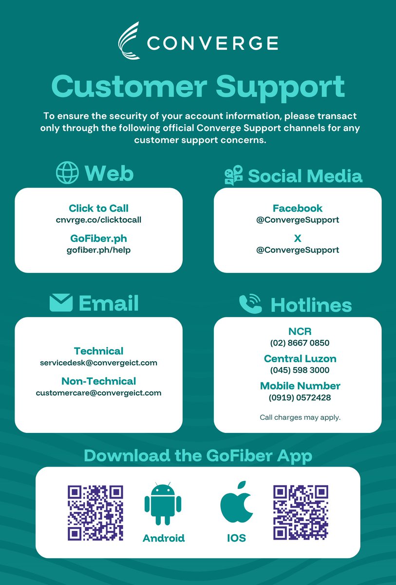 ConvergeSupport's tweet image. Need help, Ka-Converge? Here are all the ways you can reach us: