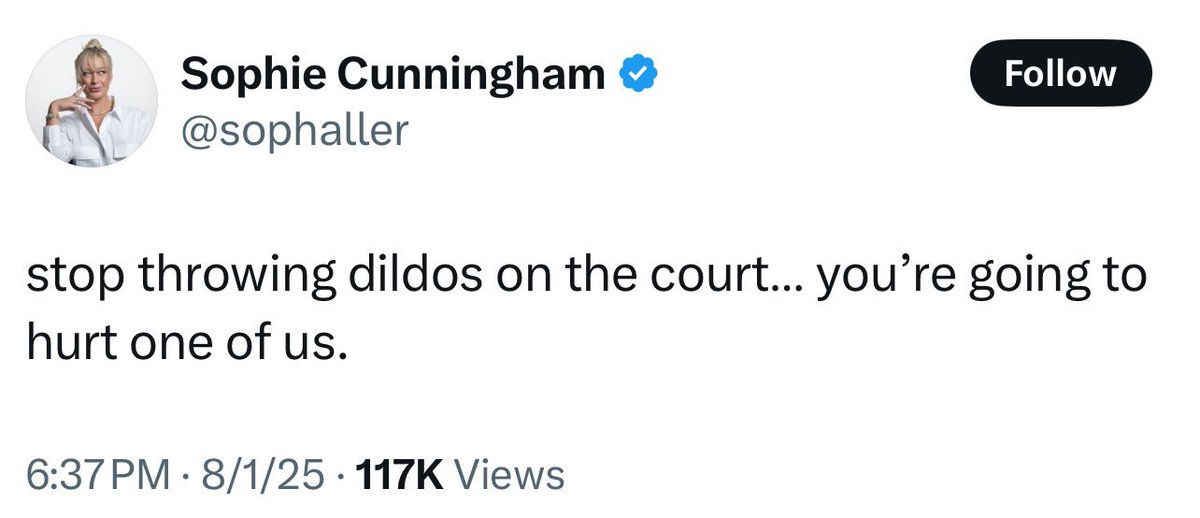Sophie Cunningham wants WNBA fans to stop throwing dildos on the court