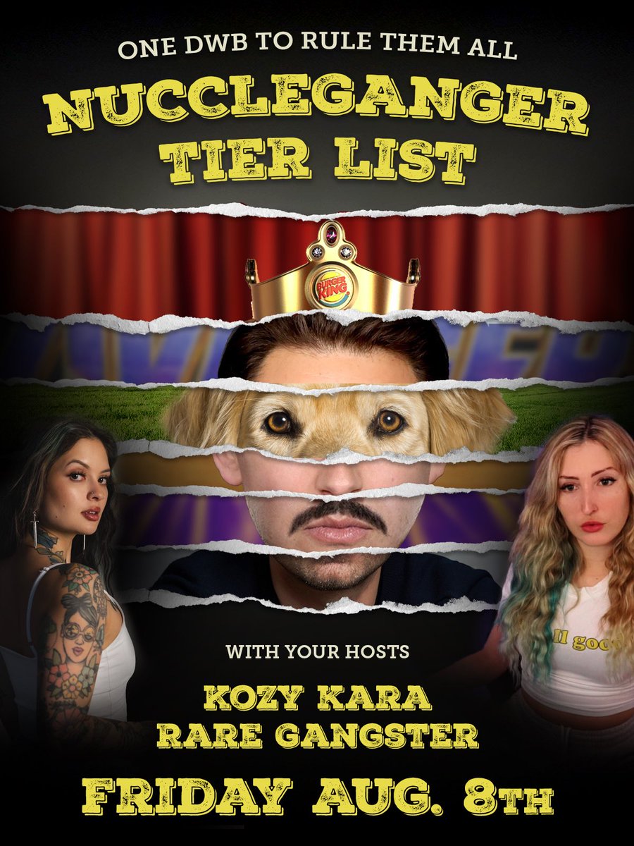 NEXT FRIDAY @ 6PM EST

WHICH DEHYDRATED WHITE BOY WILL COME OUT ON TOP?

twitch.tv/kozykara