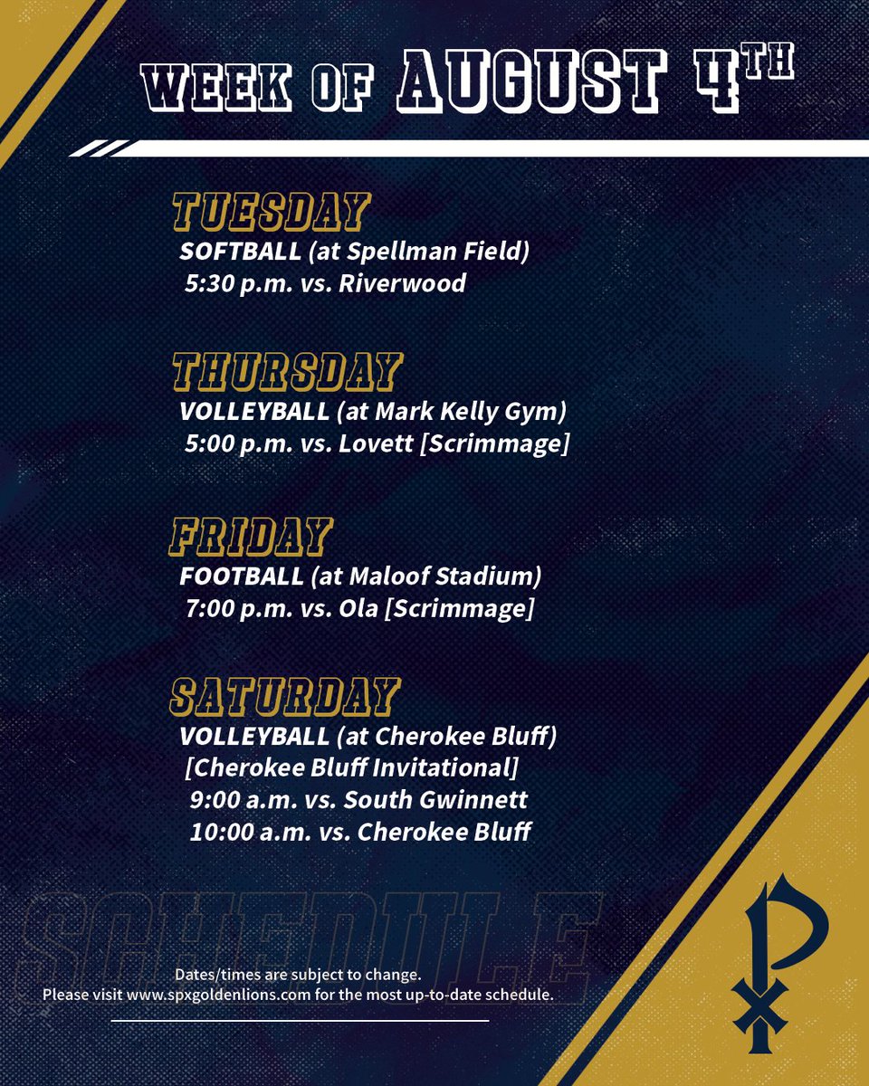 The Golden Lions are back! 🥎🏐🏈
spxgoldenlions.com