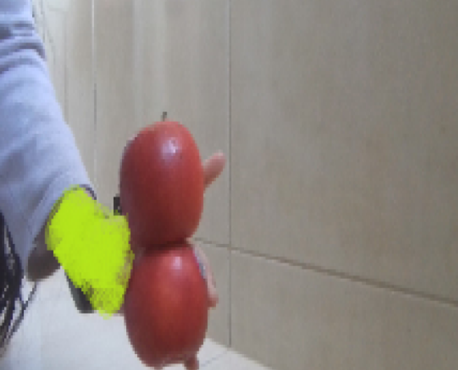 TWO APPLES. I STACKED THEM MY SELF.