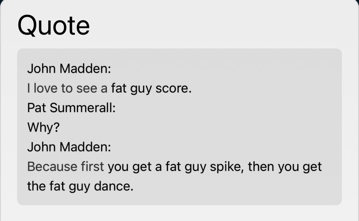 To quote the legendary John Madden