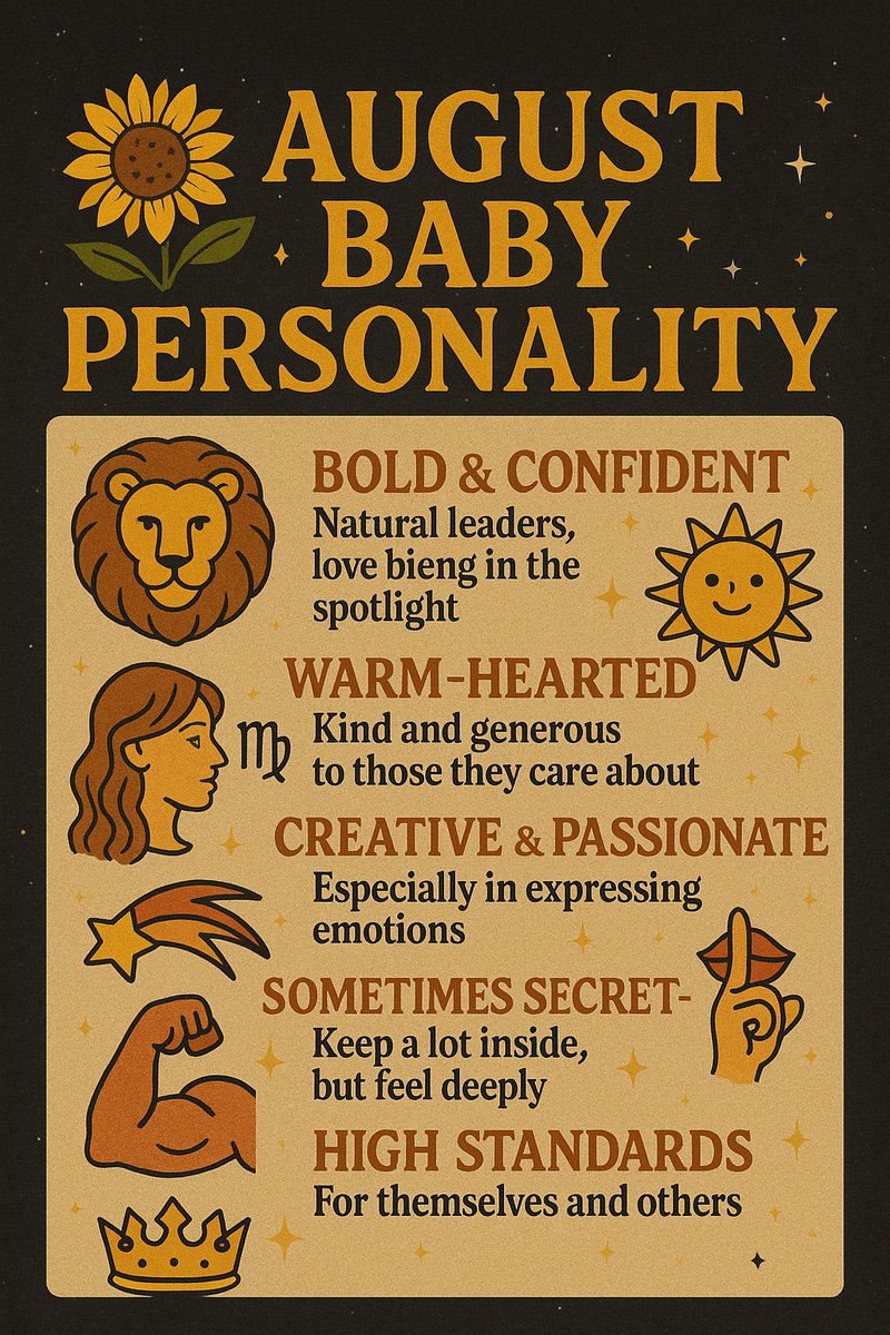 Who’s an August baby here? Drop a comment below