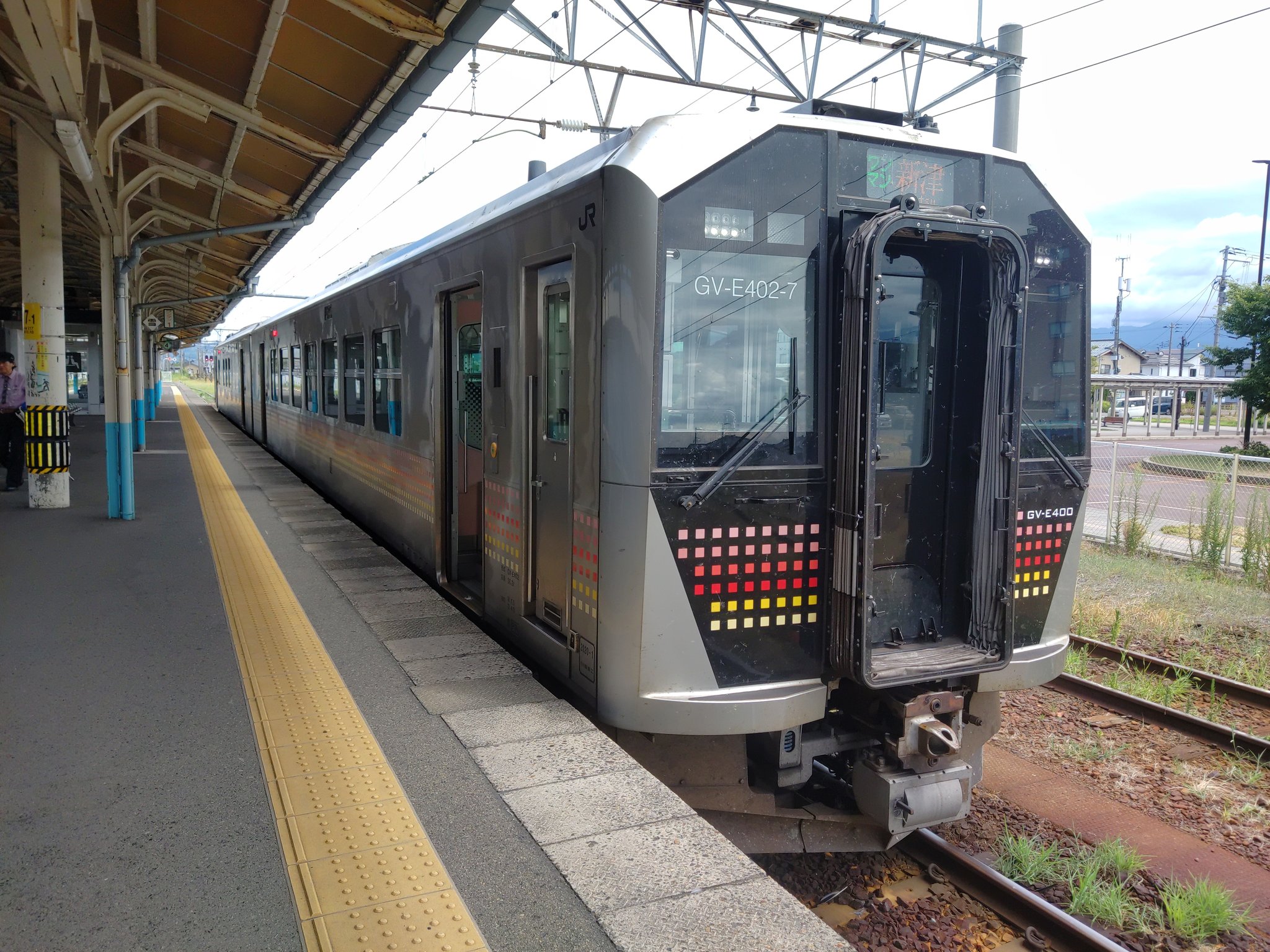 【鉄道サボ　行先板】（表）新庄↔鳴子温泉↔小牛田（裏）白 鉄道サボ 行先板】（表）新庄↔鳴子温泉↔小牛田（裏）白