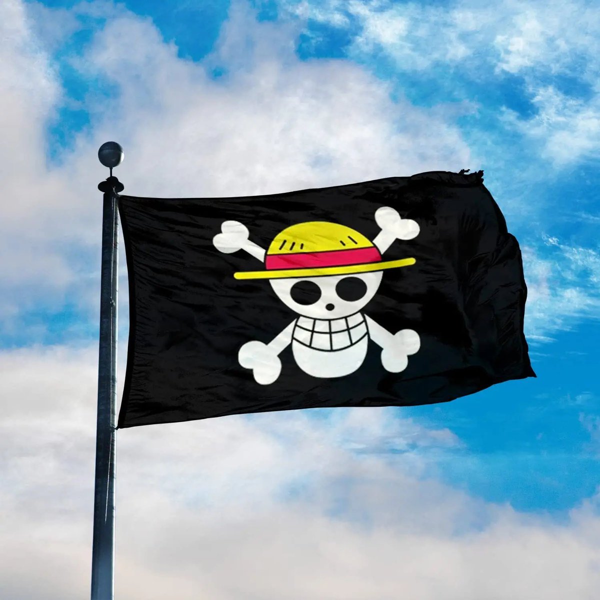 AniRave's tweet image. Raising the 'One Piece' Straw Hats Flag is Officially Considered a Crime of 'Treason against the Country' in Indonesia after it was used in Protests against the Current Government.