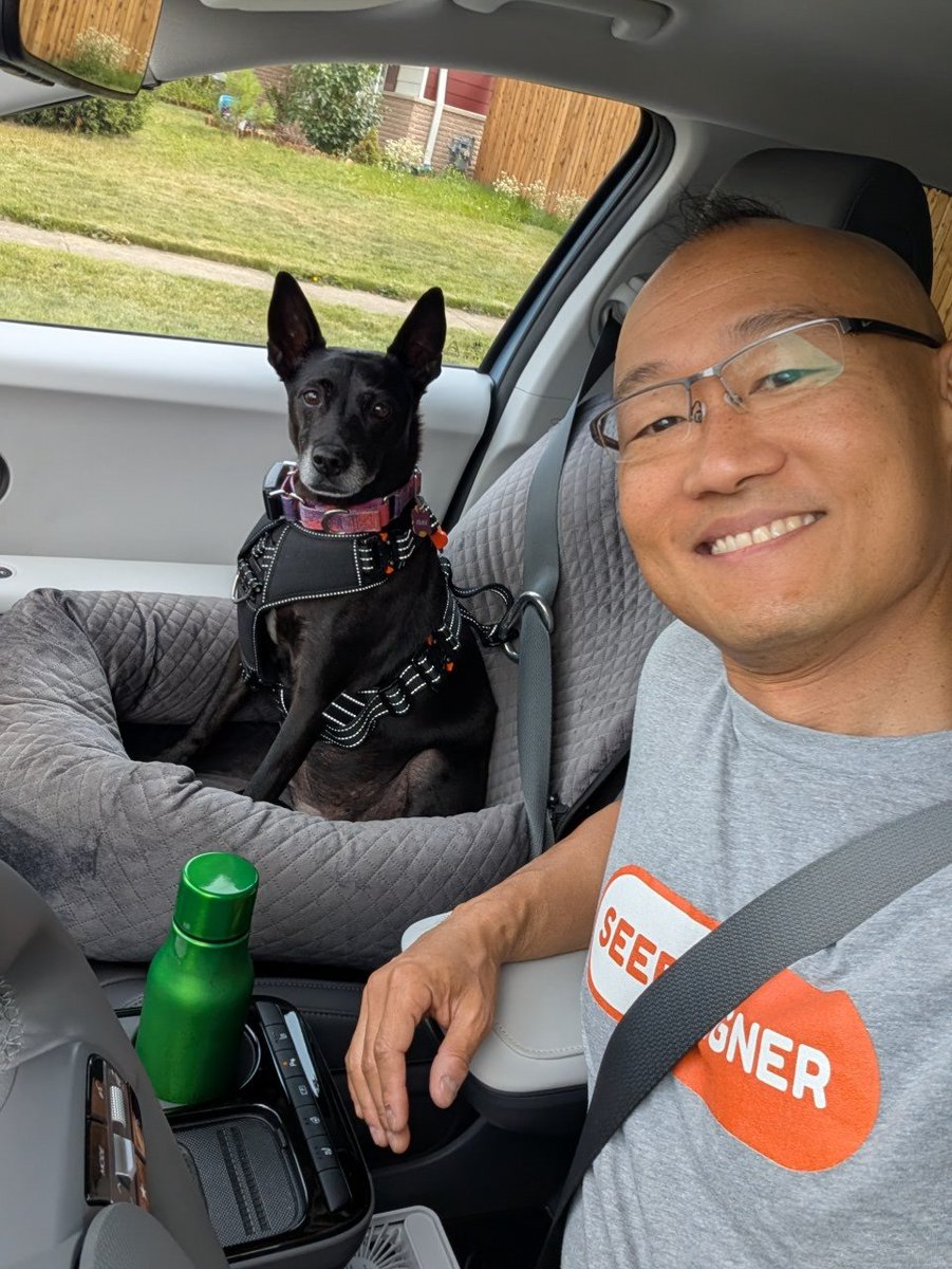 Kuma and I packed up the car this morning and started the drive to <a href="/LakeSatoshi/">Lake Satoshi</a>!