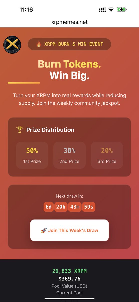 capt_noa's tweet photo. Check out the pool size on day 1 of event. I’m gonna try 1xrpm. Lottery style. Not bad for an ROI. https://t.co/VHD4ULBW5X