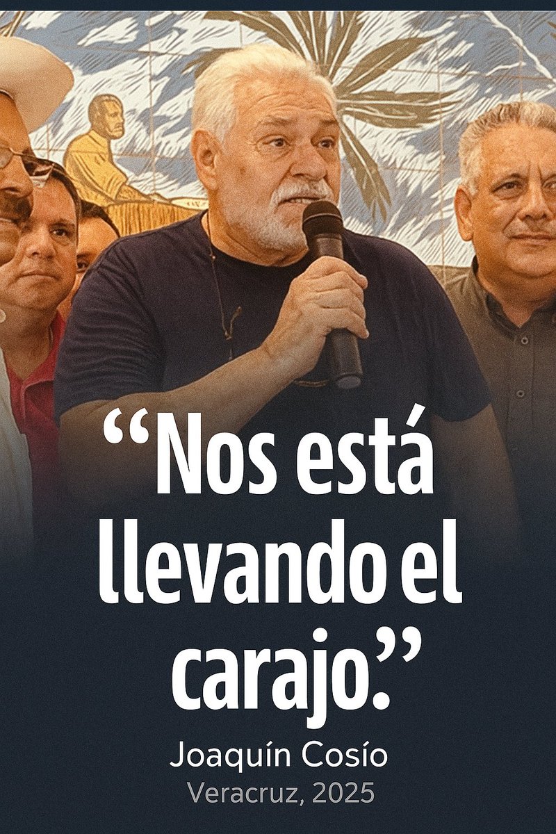 Iniciativa Galileos (@galileos_) on Twitter photo 🔴 “Nos está llevando el carajo.”
Así lo dijo Joaquín Cosío <a href="/cosio_joaquin/">Joaquin Cosio</a> —sí, el CochiLoco— desde Veracruz, donde la violencia y el abandono se viven en carne propia.
📍No es una exageración. Es la cruda realidad.
🧵Abrimos hilo: 🔴 “Nos está llevando el carajo.”
Así lo dijo Joaquín Cosío <a href="/cosio_joaquin/">Joaquin Cosio</a> —sí, el CochiLoco— desde Veracruz, donde la violencia y el abandono se viven en carne propia.
📍No es una exageración. Es la cruda realidad.
🧵Abrimos hilo: