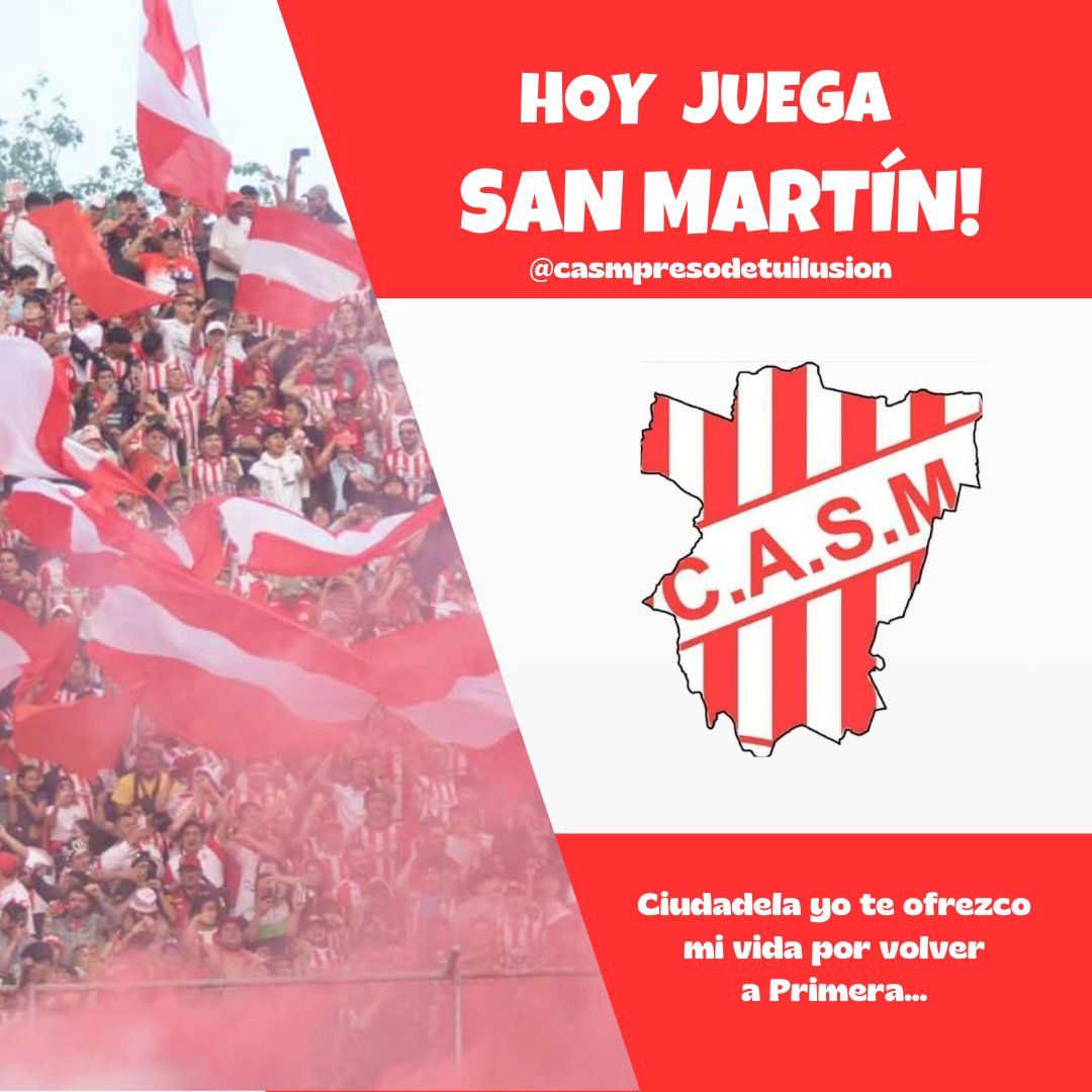 casmilusion's tweet photo. ¡Hoy juega San Martín!

🔴⚪️ #CopaArgentina

🆚 River Plate
📌 16avos de final
📆 2 de agosto
⏰ 21:10 Hs.
🏟 Estadio Único Madre de Ciudades (SdE)
📺 TyC Sports
👨‍⚖️ Facundo Tello

⚽️ #VamosCiudadela
#sanmartindetucuman
#SanMartinTuc
#sanmartindetuc
@casmoficial https://t.co/F6uOf4gMbC