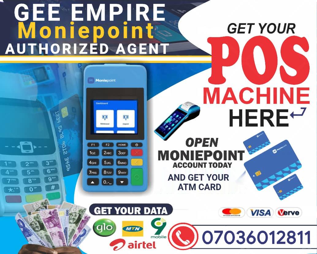 Ready to start earning daily?
💳 Become a Moniepoint POS Agent today!
✅ Get your POS Machine
✅ Open Moniepoint Account
✅ Get ATM Card Instantly
✅ Accept All Cards (VISA, Verve, Mastercard)
📲 Call or DM/WhatsApp me now to get started: 07036012811
#POSBusiness #Moniepoint
