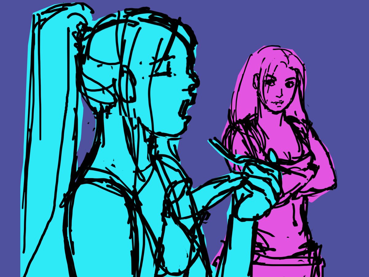 Day 1-Jealousy #reygeweek #Reyge 
I low key forgot to start doing this because ArtFight was finishing up but thought I would do the first day!