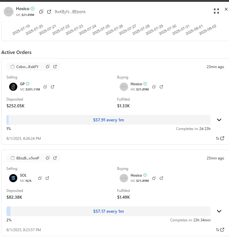 Sweeiv's tweet image. #Hosico getting some bids here

use @StalkHQ for inside information like this 

dont be gay and use my refer code 
stalkchain.com/?via=sweevie