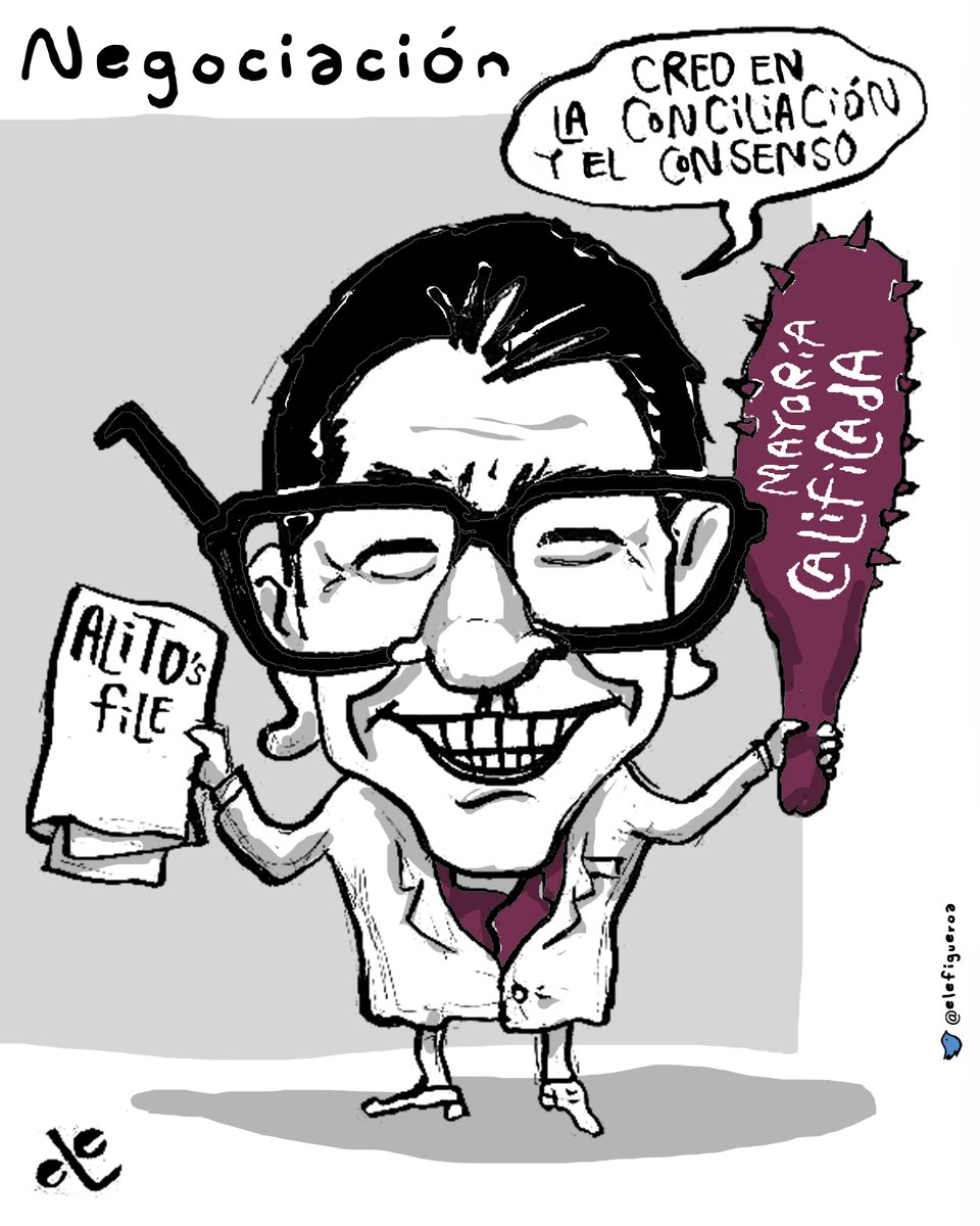 #RicardoMonreal cree en la #Conciliación y el #Consenso 

Negociación, cartón de  <a href="/elefigueroa/">eLe</a>