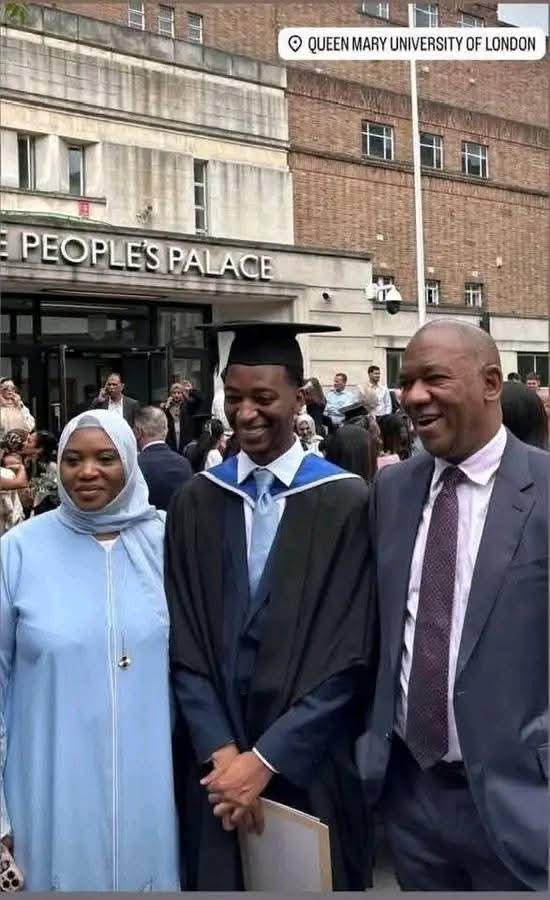 Owner Of Baze University's Son Graduated At Queen Mary University London. 

You Have A University, But Your Son Is Going To London To Graduate From A British University.  Isn't This Funny? African Inferiority Complex. Chaii💔😭