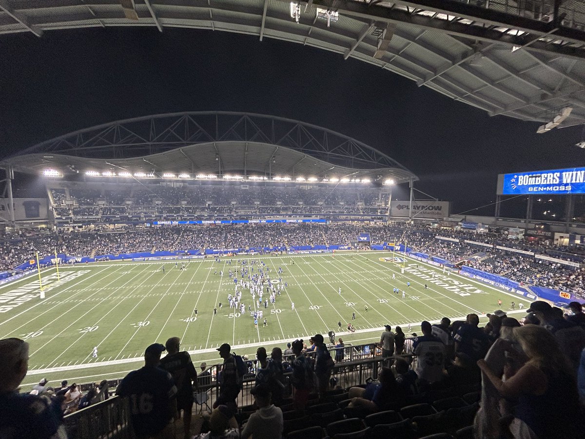 Ugly win for the Blue and Gold, but they snap a three game losing streak. 

#Bombers win 40-31 over the Argos and improve to 4-3 on the season.