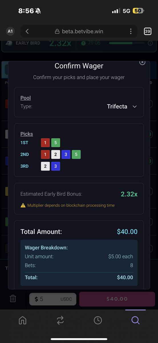 This is so fucking awesome. Well done <a href="/ThirdTimeIan/">ian c</a> and <a href="/betvibewin/">BetVibe</a> team.