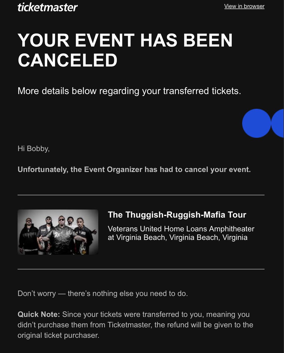StrangeVisionYT's tweet photo. This really broke me. I was looking forward to seeing my favorite rap group of all time perform live for the first time. This really sucks. #bonethugsandharmony #techn9ne #three6mafia https://t.co/h9MmCLmFMw