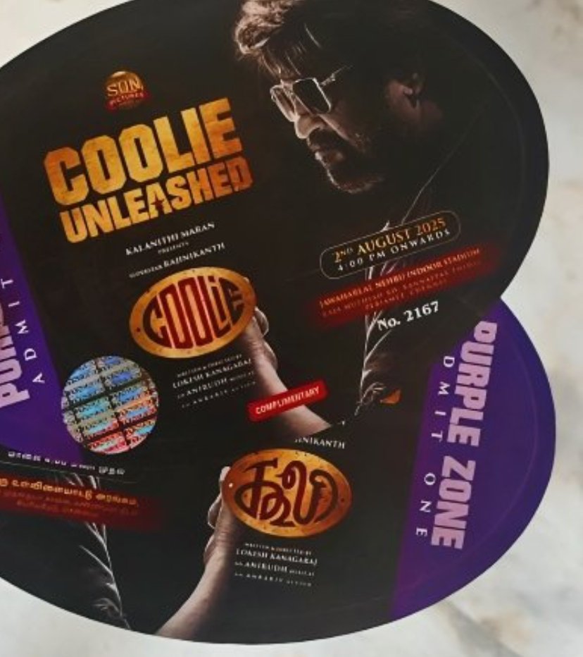 #CoolieUnleashed pass giveaway 

1.Follow @Suryaflicks and retweet 

2.Mention your 3 friends 

10 Winners will be selected by 2.30pm 

#CoolieAudioLaunch #Coolie #CoolieTrailer 
#Rajinikanth
