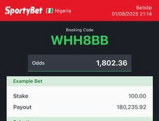 Mistavincii_'s tweet image. FREE SPORTYBET CODE
OVER 2.5

Code : WHH8BB

1.8K+ Odd 💜💜
#SPORTYBETCODE