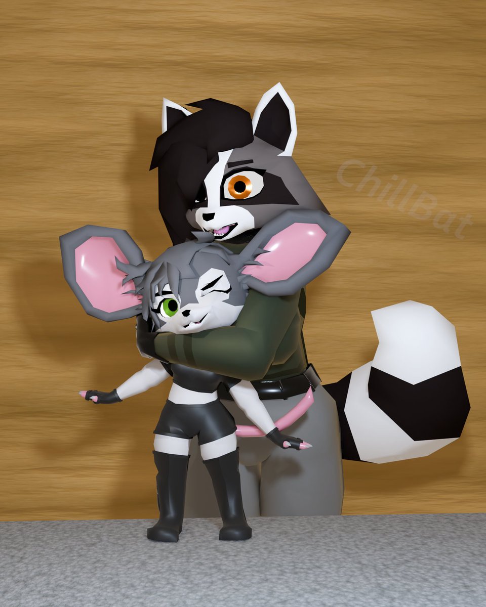 Deborah (raccoon) and Stella (mouse) are best friends