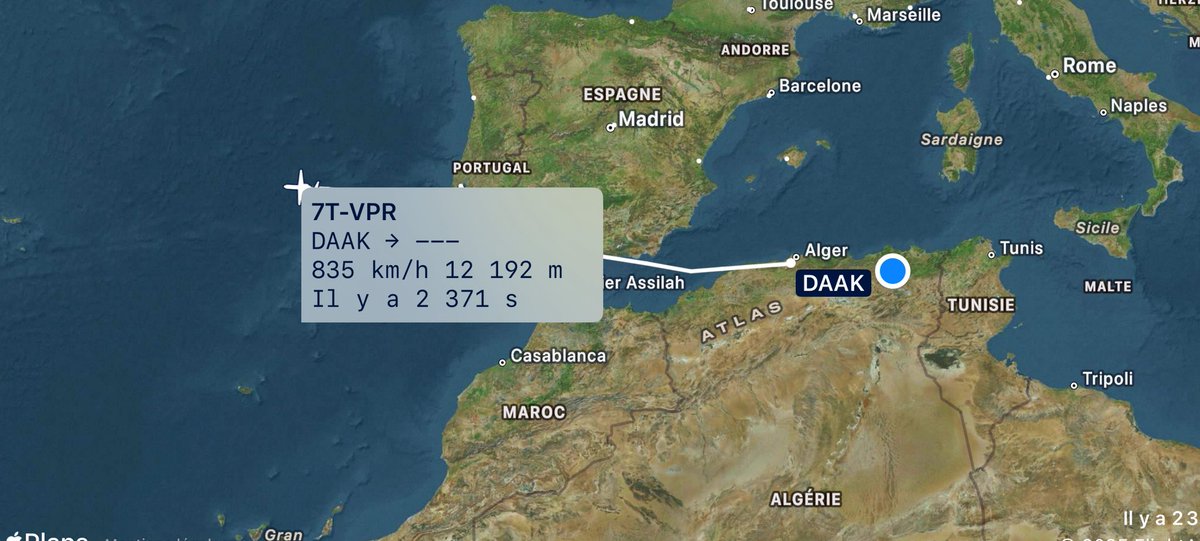 CH_LEBAD's tweet image. 🔴 🕰️ 04:53🇩🇿
📍🛫 #DAAK
🛩️  #7TVPR  #AAF🇩🇿
🚩  ⬅️  continent Américain
