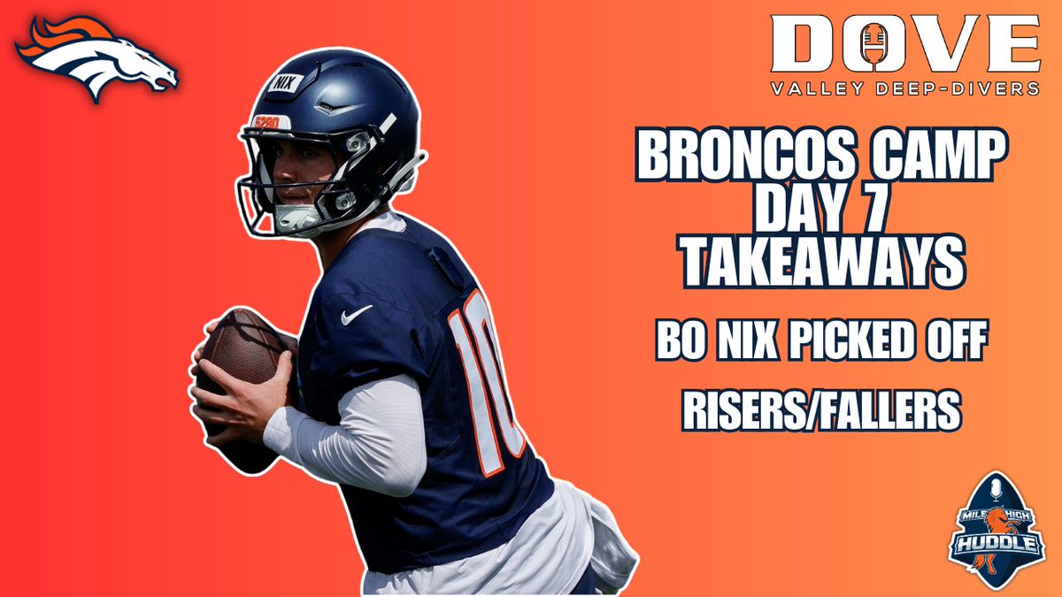 Mile High Huddle (@milehighhuddle) on Twitter photo PODCAST: <a href="/ChadNJensen/">Chad Jensen</a> & <a href="/ErickTrickel/">Erick Trickel</a> break down:
• #BroncosCamp Day 7: News & notes
• Good news on the injury front
LISTEN via <a href="/DVDD_Pod/">Dove Valley Deep-Divers Podcast</a>: redcircle.com/shows/41109814…
YouTube📺: youtube.com/live/GyGbxpMOD…
SUBSCRIBE: bit.ly/MHHSubPod PODCAST: <a href="/ChadNJensen/">Chad Jensen</a> & <a href="/ErickTrickel/">Erick Trickel</a> break down:
• #BroncosCamp Day 7: News & notes
• Good news on the injury front
LISTEN via <a href="/DVDD_Pod/">Dove Valley Deep-Divers Podcast</a>: redcircle.com/shows/41109814…
YouTube📺: youtube.com/live/GyGbxpMOD…
SUBSCRIBE: bit.ly/MHHSubPod
