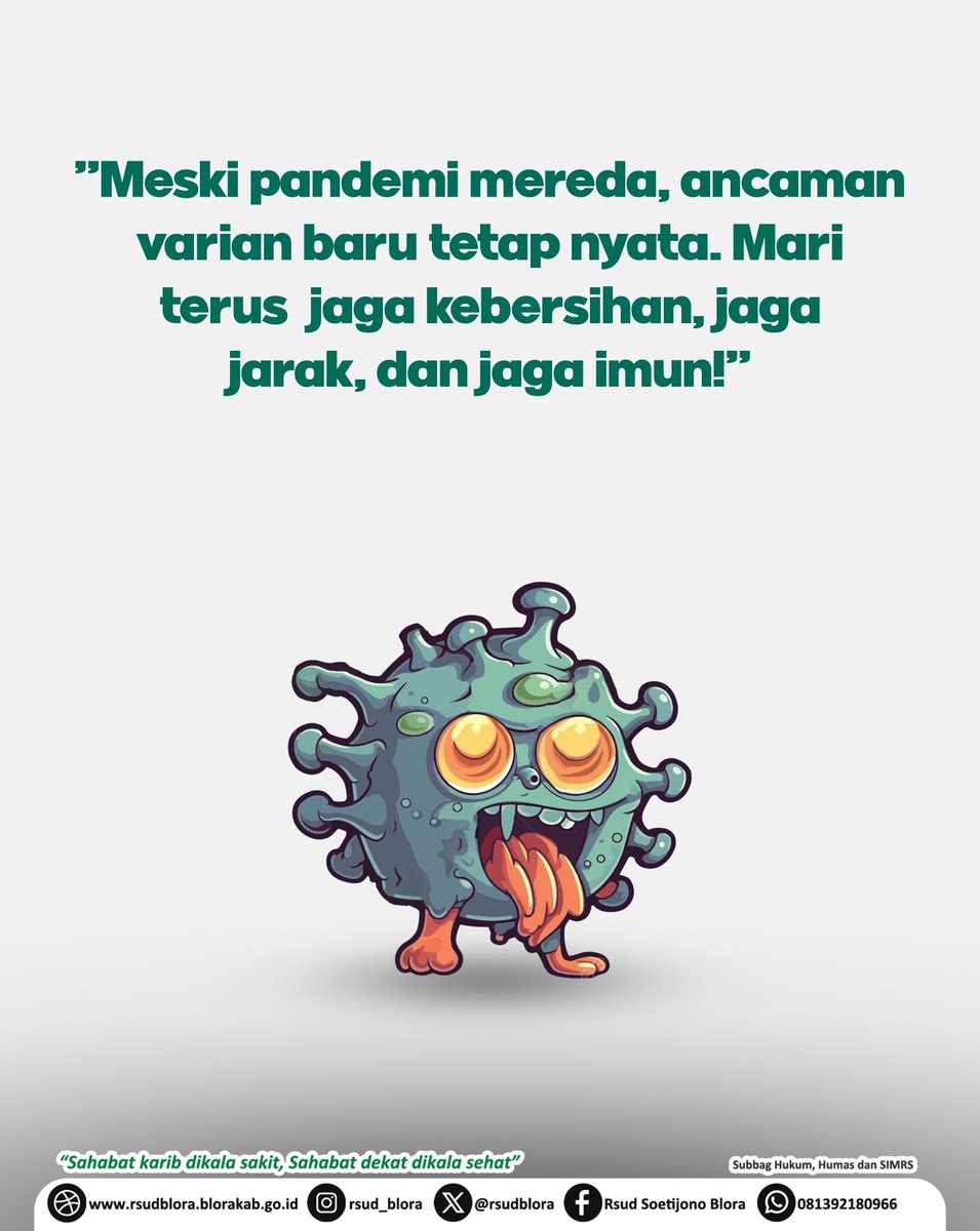Halo Sahabat Soetijono!
Pandemi memang sudah mereda, tapi bukan berarti ancaman virus COVID-19 hilang sepenuhnya. Kini, ada varian baru yang perlu kita waspadai, yaitu STRATUS.
Penyebaran varian ini tetap harus kita antisipasi.