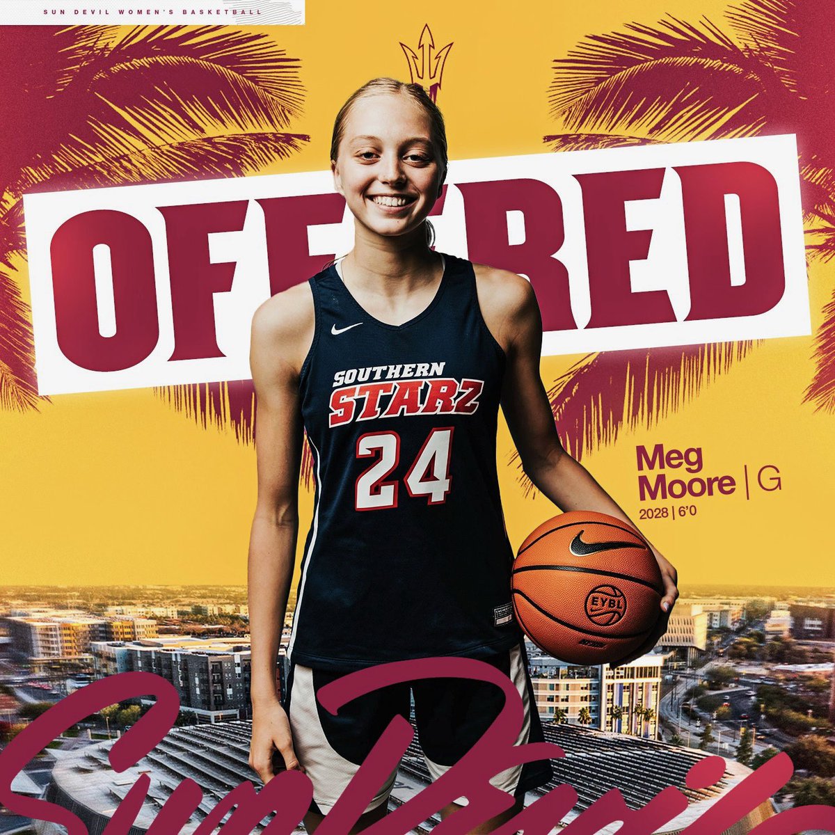 Meg Moore (@megmoore0) on Twitter photo after a great conversation with <a href="/DesertNormm/">Stephanie Norman ♈️</a> , I am blessed to have received an offer from <a href="/SunDevilWBB/">Sun Devil WBB</a>! thank you! Romans 8:28🙌🏼 #ᴀɢᴛɢ after a great conversation with <a href="/DesertNormm/">Stephanie Norman ♈️</a> , I am blessed to have received an offer from <a href="/SunDevilWBB/">Sun Devil WBB</a>! thank you! Romans 8:28🙌🏼 #ᴀɢᴛɢ