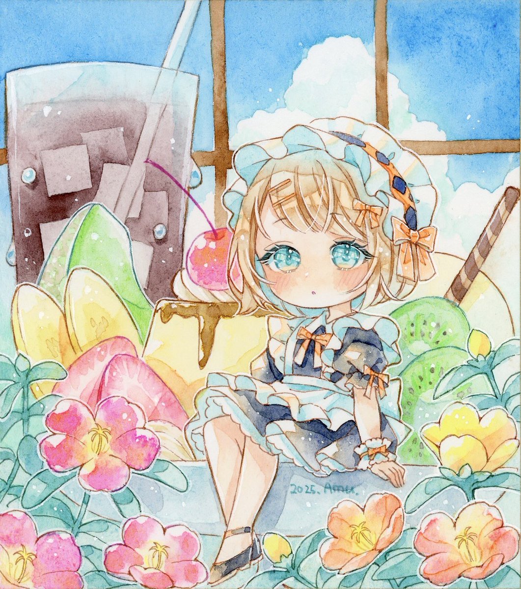 Post by あむ on X: 夏喫茶🍮🍒