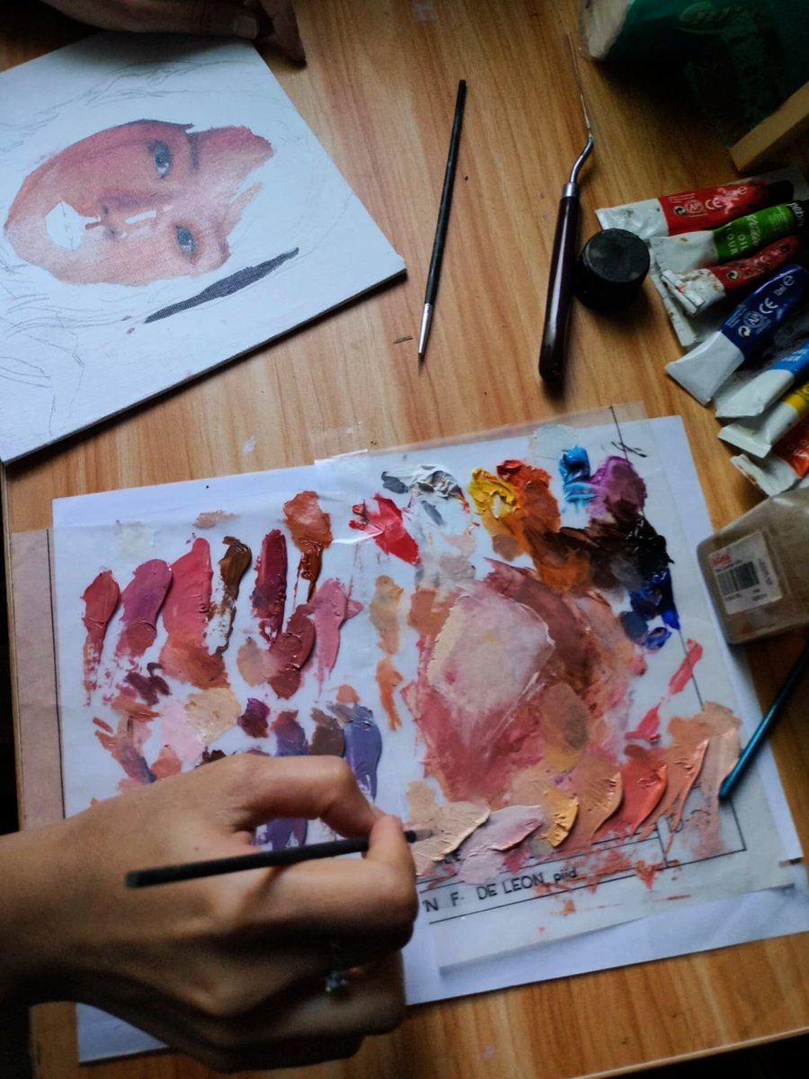 NotWaynie's tweet image. Sharing my sister's kotoko oil painting on canvas🔥🔥

@ea_artiststeam 
#kotoko #unis #painting