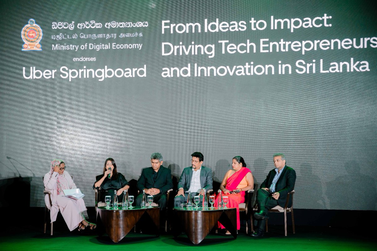 ErangaWeraratne's tweet photo. Honoured to join #UberSpringboard2025 as Chief Guest to discuss how we can turn bold ideas into real impact.

The future of Sri Lanka’s digital economy lies in empowering our startups.

#DigitalSriLanka #StartupSL #FromIdeasToImpact #ErangaWeeraratne #FutureIsDigital https://t.co/0HLBMPuSL3