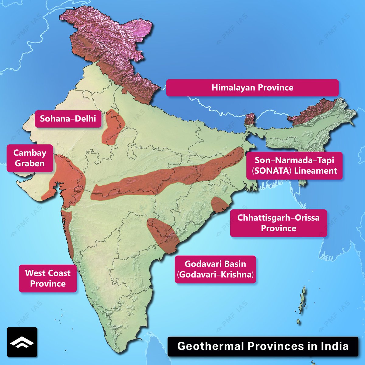 pmfias's tweet photo. Geothermal Provinces in India 🇮🇳
Save for UPSC - 2025 | 26 🔖
#UPSC #upscgs #UPSCMAINS #geography https://t.co/IKlSRqW9Om