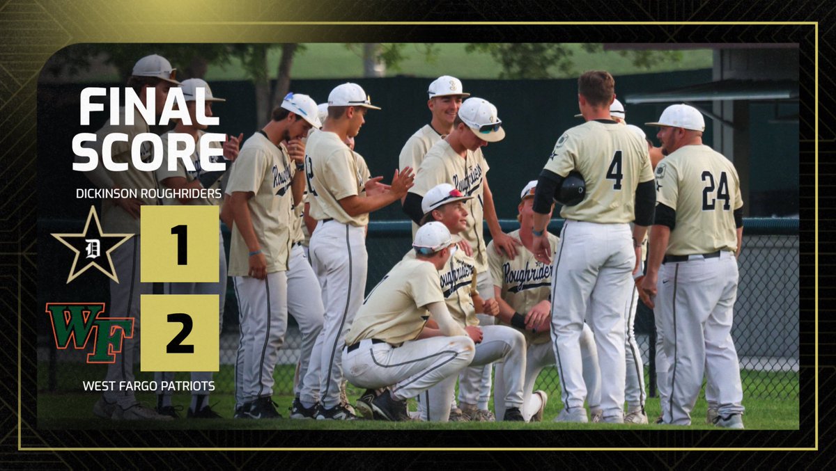 Dickinson Roughriders Post 3 Legion Baseball (@dixroughriders) on Twitter photo The Roughriders left everything out on the field today but fell just short. Super proud of everyone this summer & canโt wait to see what 2026 brings!
Highlights:
<a href="/brady_hecker/">Brady Hecker</a> 6IP, 6H, 1ER, 5BB, 3K
1-3, SB
<a href="/KylerKudrna/">Kyler Kudrna</a> 1-4, SB, run scored
<a href="/christibles/">Christian โKhristynโ Tibor</a> 1-2, HBP
<a href="/jack_price05/">Jack price</a> 1-4 The Roughriders left everything out on the field today but fell just short. Super proud of everyone this summer & canโt wait to see what 2026 brings!
Highlights:
<a href="/brady_hecker/">Brady Hecker</a> 6IP, 6H, 1ER, 5BB, 3K
1-3, SB
<a href="/KylerKudrna/">Kyler Kudrna</a> 1-4, SB, run scored
<a href="/christibles/">Christian โKhristynโ Tibor</a> 1-2, HBP
<a href="/jack_price05/">Jack price</a> 1-4