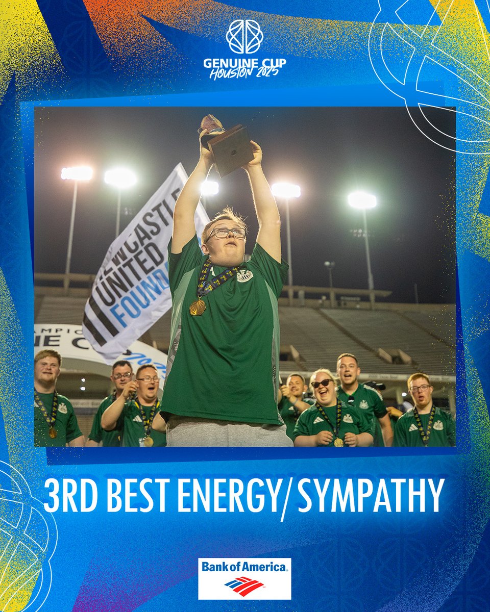 Genuine World Cup (@genuinewc) on Twitter photo Congratulations to the <a href="/NU_Foundation/">Newcastle United Foundation</a>, 3rd best energy/sympathy team of the 2025 #GenuineCup.
#GCH2025 | #TheGenuineWorld | <a href="/BankofAmerica/">Bank of America</a> Congratulations to the <a href="/NU_Foundation/">Newcastle United Foundation</a>, 3rd best energy/sympathy team of the 2025 #GenuineCup.
#GCH2025 | #TheGenuineWorld | <a href="/BankofAmerica/">Bank of America</a>