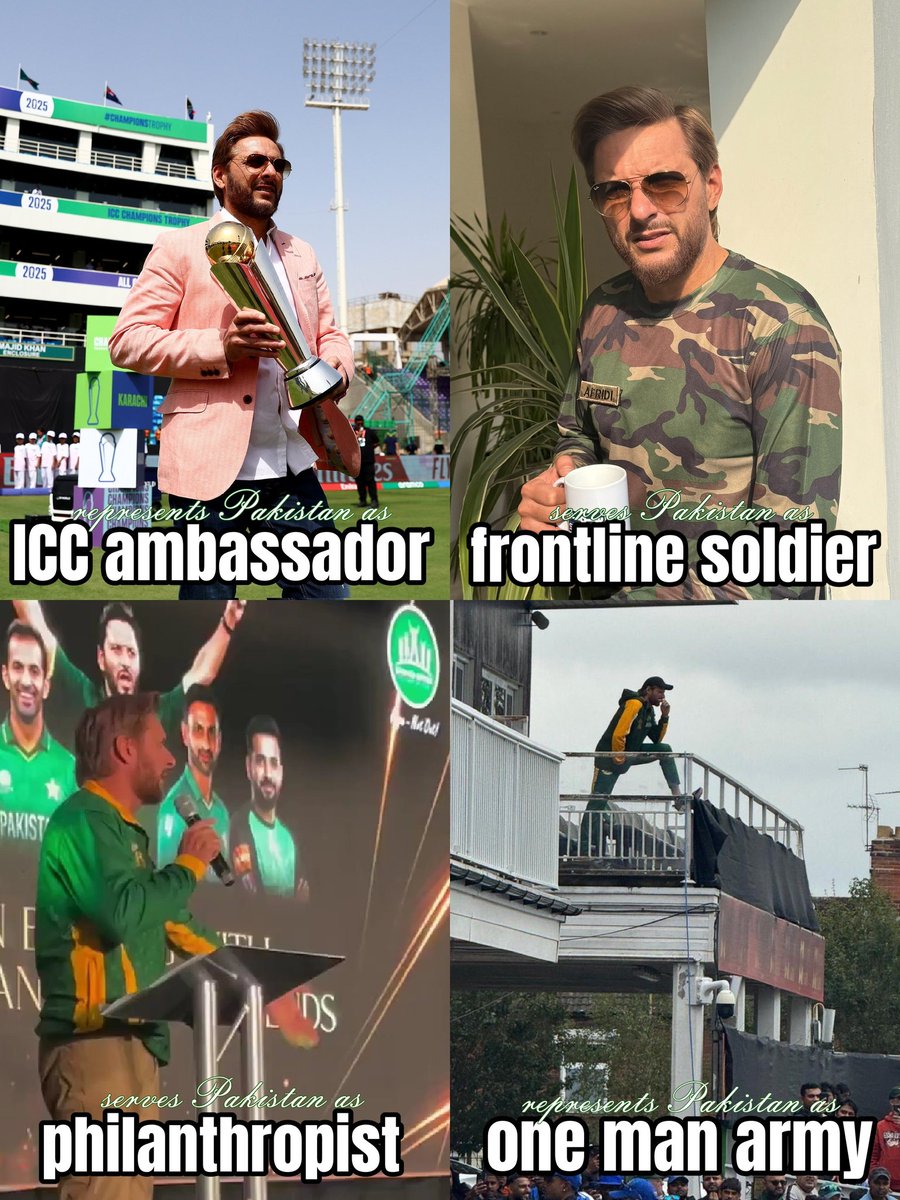 Field Marshal of Pakistan Cricket 🇵🇰🥵🥶🫶🏻 #shahidafridi <a href="/SAfridiOfficial/">Shahid Afridi</a>