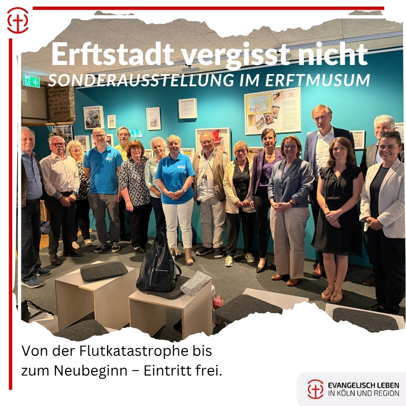 Erftstadt zeigt Stärke: Die Ausstellung „Erftstadt vergisst nicht“ erinnert eindrucksvoll an die Flutkatastrophe 2021 – mit persönlichen Objekten &amp; künstlerischer Aufarbeitung. Eintritt frei im Erftmuseum Gymnicher Mühle. 👉 kirche-koeln.de
#KircheKoeln #Erftstadt #Flut