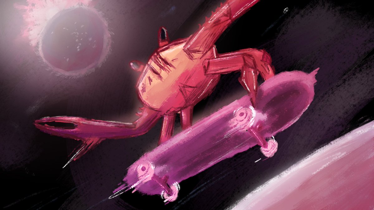 XpAnimation's tweet photo. fucking skateboarding  space crabs https://t.co/OWyaCVdNHP