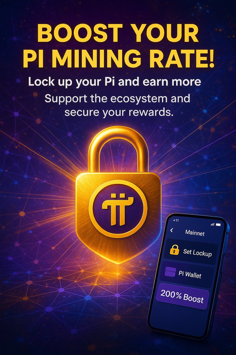 🔐 REMEMBER PIONEERS! You can voluntarily lock up your Pi to BOOST your mining rate and support the Pi ecosystem! 💥💎

✅ The Lockup is binding for your selected duration.
📲 Set it via the “Mainnet” tab in the Pi app OR in your Pi Wallet!

🔥 Post-Mainnet Lockup gives you up to
