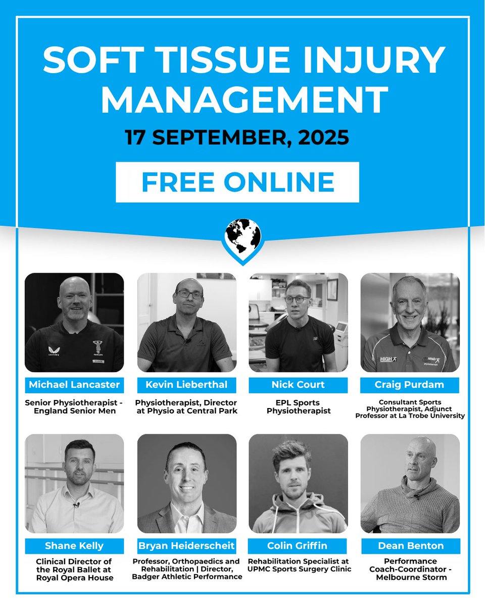 Join us for this FREE CPD event exploring soft tissue injury management with specifically selected content from the Masterclass Platform to best inform your clinical practice. 

REGISTER: tinyurl.com/4dxc8kkp