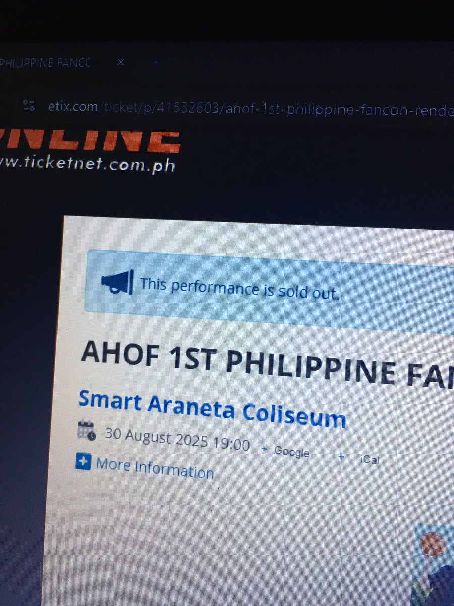 WALA MUNANG KAKAUSAP SAKEN THIS MONTH! BAKIT NAMAN HINDI NIYO KO TINIRAHAN? MONTHS KO NANG PINAGHANDAAN TO 😭

Anyway di ako galit, na-stress lang si madam 🥹

ISIGAW NIYO NA LANG KAMI SA ARANETA

#ahof ticket selling day! sold out! 🔥