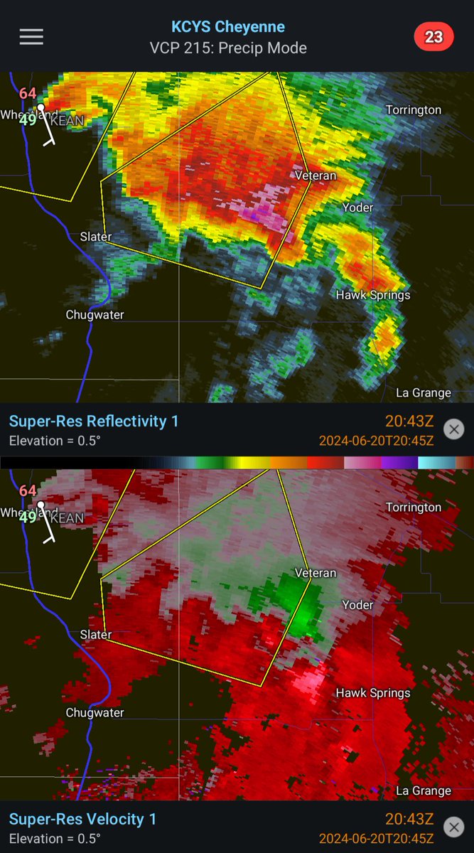 rvandersmith's tweet image. The (unusual) radar vs. The Shot #WYwx