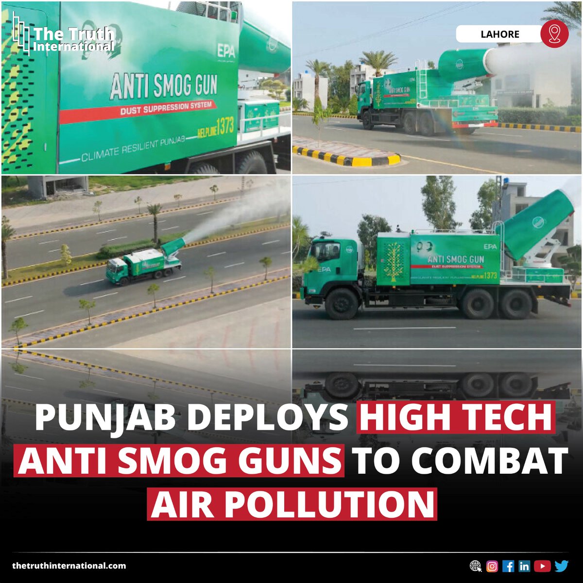 ttimagazine's tweet image. Punjab Deploys High-Tech ‘Anti Smog Guns’ to Combat Air Pollution

For Detail
thetruthinternational.com/punjab-deploys…

#punjab #deploys #tech #anti #smog #guns #combat #air #polluttion #tti