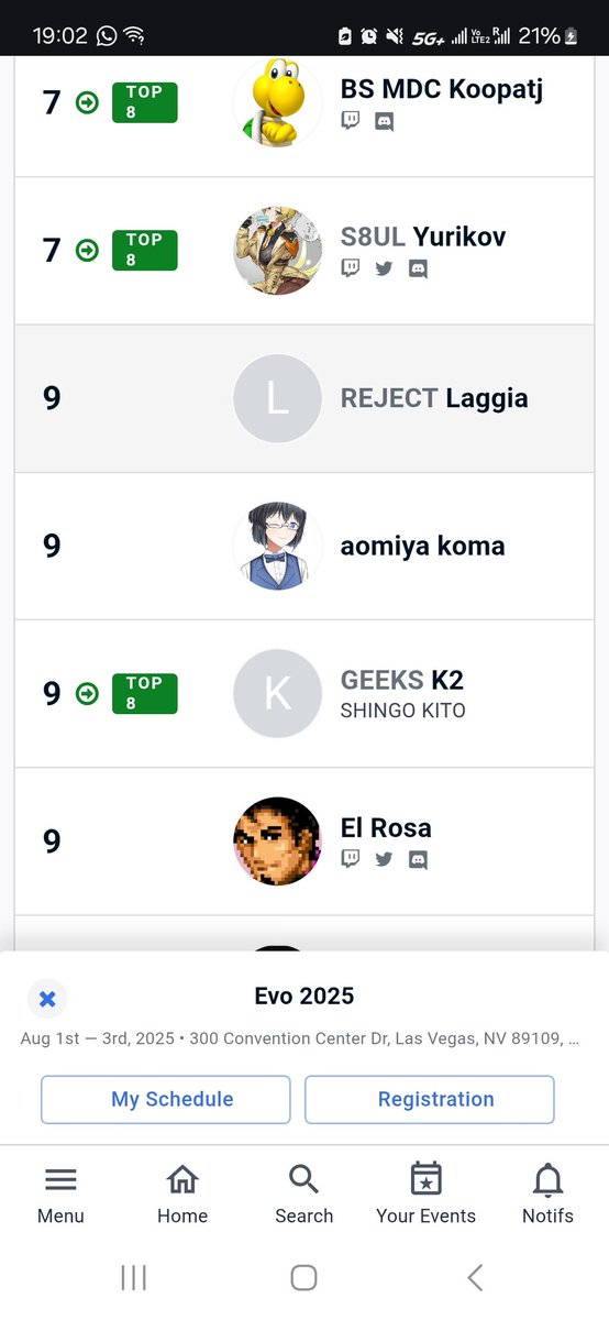 TxC | El Rosa (@elrosa_) on Twitter photo I'm not even mad
9th, lost 2-1 tp the great <a href="/EcYurikov/">S8UL | Yurikov</a>
Making it this far without much training makes me want to grind more. Hopefully life will settle down for me so I can train for SNK last chance qualifier (if there is one)
Gotta play cotw round 2 tomorrow! I'm not even mad
9th, lost 2-1 tp the great <a href="/EcYurikov/">S8UL | Yurikov</a>
Making it this far without much training makes me want to grind more. Hopefully life will settle down for me so I can train for SNK last chance qualifier (if there is one)
Gotta play cotw round 2 tomorrow!