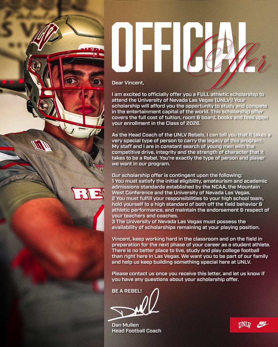 Blessed!! Go Rebels!
<a href="/CoachDanMullen/">Dan Mullen</a>