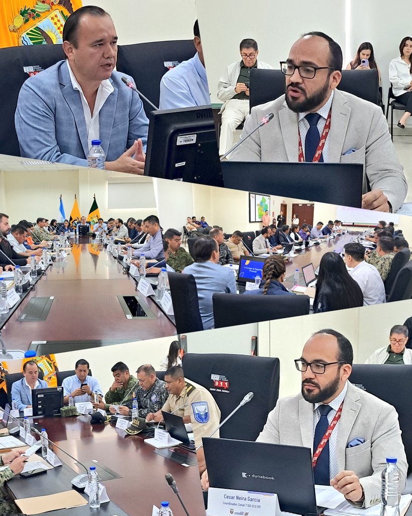 Coordinador Zonal 7 del #ECU911 <a href="/NeiraCesarG/">César A. Neira G.</a>, participó del Comité Ejecutivo Provincial de Seguridad, liderado por <a href="/jimmyblacio_ec/">Jimmy Blacio</a>, Gobernador de #ElOro.

Las autoridades del ejecutivo desconcentrado, evaluaron acciones en el ámbito de seguridad integral, la videovigilancia es un