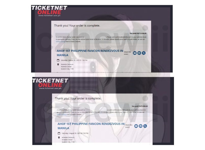 czhewiii's tweet photo. ✮⋆˙  AHOF 1ST PH FANCON RENDEZVOUS IN MANILA ✮⋆˙

— (1) VVIP secured!
— (1) LOWER BOX secured!

❗️NOT FOR SALE | PROOFS PURPOSES ONLY | NO STEALING❗️

#czhewiiiproofs #AUReady #AHOF #AHOFInManila https://t.co/p9YnOTjkJv