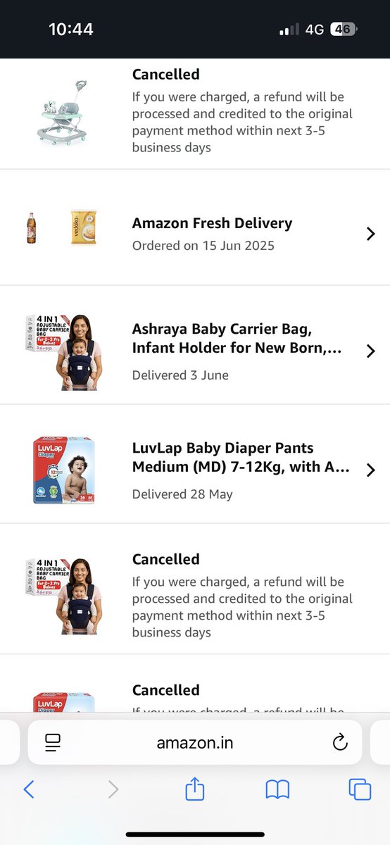 sandeepm830's tweet image. @amazonIN @amazon @AmazonHelp 

I ordered a washing machine on 01.08.25, paid in full. It was canceled immediately after order. 
Surprisingly, I got a mail from Amazon that some suspicious activity detected from your account and you cannot be Amazon customer.
#Frustating